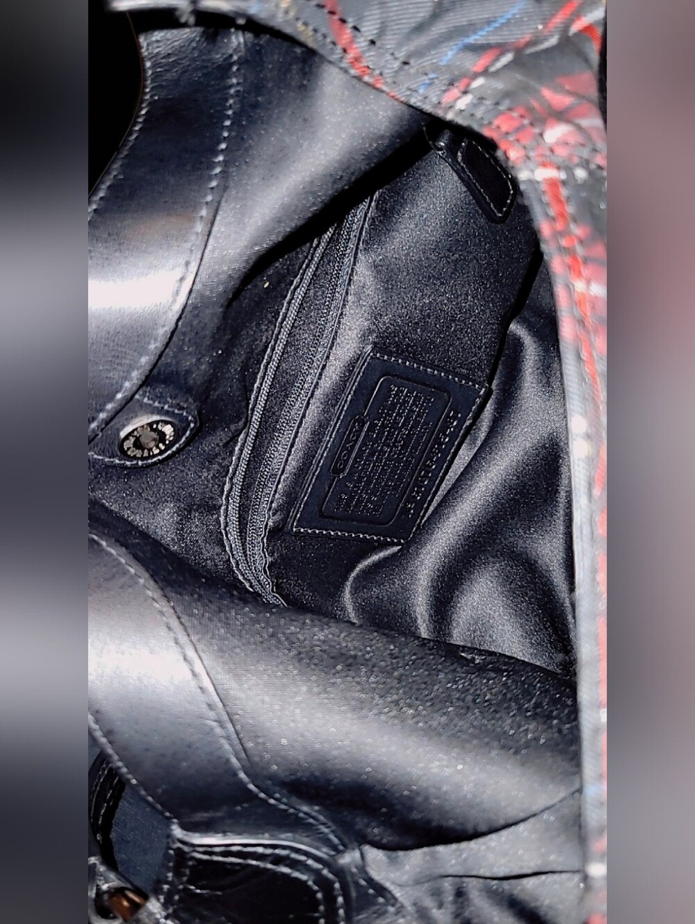 Coach Soho Black & Red Plaid Bag - Picture 14 of 16